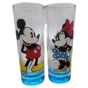 New Disney Mickey And Minnie Mouse Tall Shot Glasses Set [110]